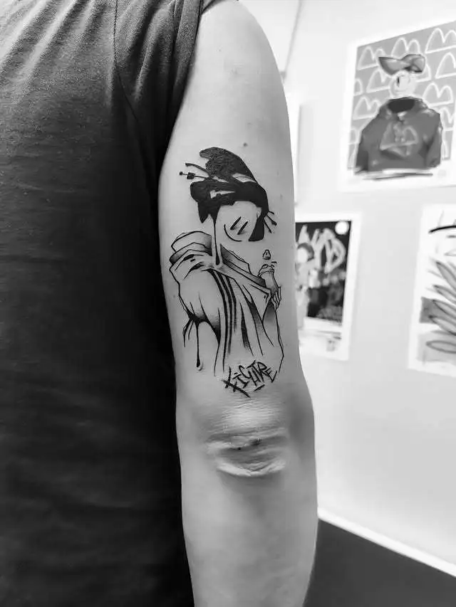 Tatouage par Boris le Piaf Copyright Calvanostra